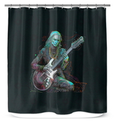 Lavender Lullaby Shower Curtain with purple floral design and soothing pattern.